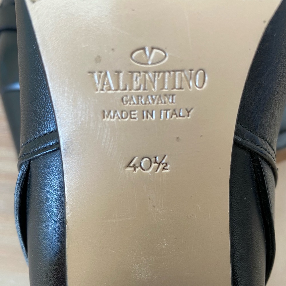 VALENTINO GARAVANI floral apliqué ankle boots black sz 40.5 - Picture 8 of 12